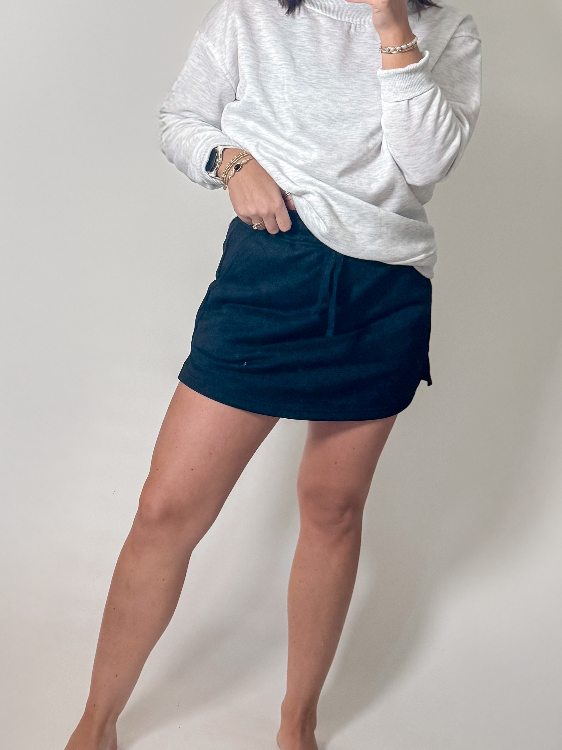 Everyday Black Skort