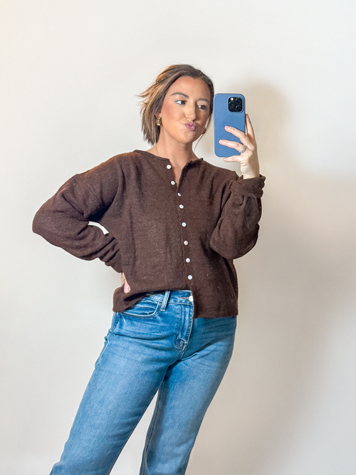 Chocolate Cardigan Top