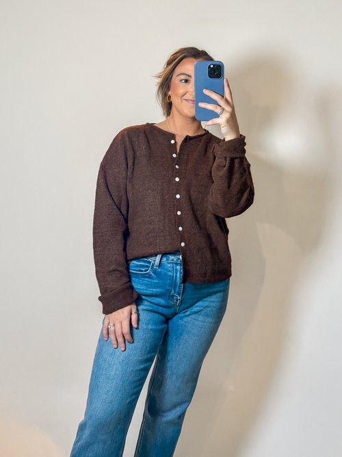 Chocolate Cardigan Top